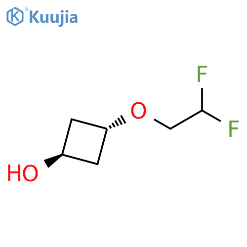 (1r,3r)-3-(2,2-difluoroethoxy)cyclobutan-1-ol, trans structure