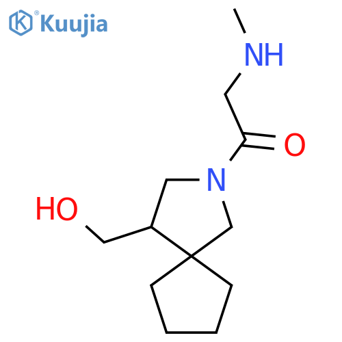 1-(4-(Hydroxymethyl)-2-azaspiro[4.4]nonan-2-yl)-2-(methylamino)ethan-1-one structure