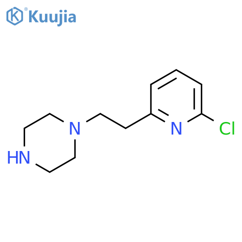 1-2-(6-chloropyridin-2-yl)ethylpiperazine structure