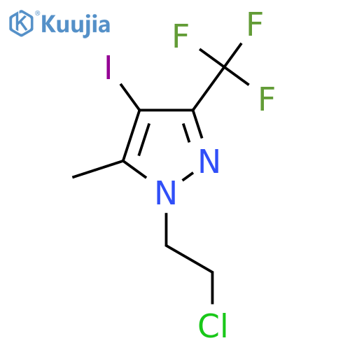 1-(2-chloroethyl)-4-iodo-5-methyl-3-(trifluoromethyl)-1H-pyrazole structure