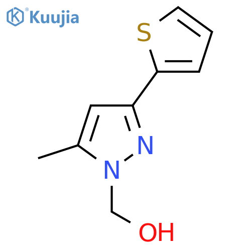 (5-methyl-3-(thiophen-2-yl)-1H-pyrazol-1-yl)methanol structure