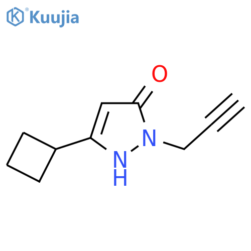 3-cyclobutyl-1-(prop-2-yn-1-yl)-1H-pyrazol-5-ol structure