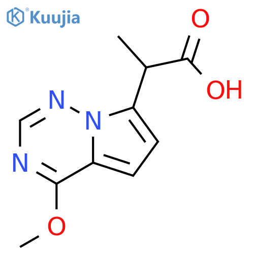 2-{4-methoxypyrrolo[2,1-f][1,2,4]triazin-7-yl}propanoic acid structure
