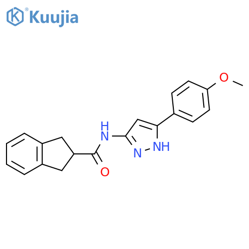 1H-Indene-2-carboxamide,2,3-dihydro-N-[5-(4-methoxyphenyl)-1H-pyrazol-3-yl]- structure