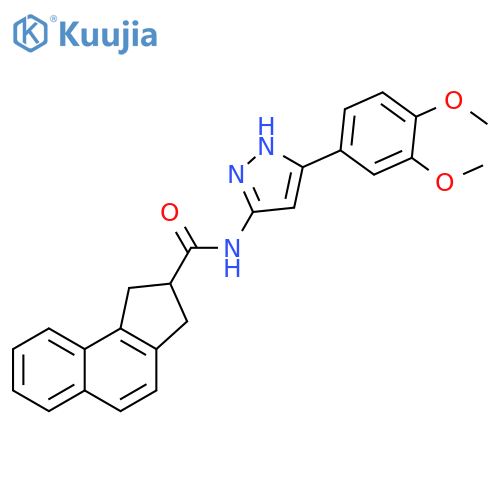 1H-Benz[e]indene-2-carboxamide,N-[5-(3,4-dimethoxyphenyl)-1H-pyrazol-3-yl]-2,3-dihydro- structure