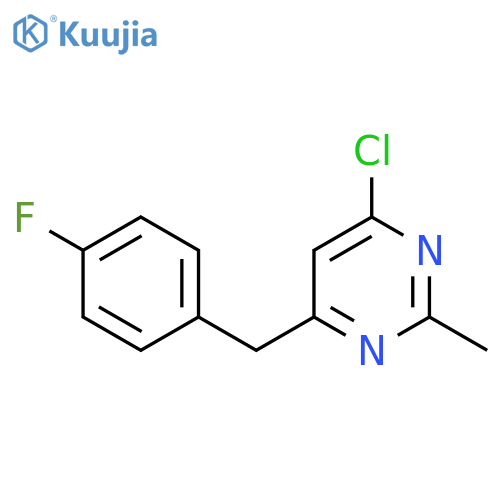 4-Chloro-6-(4-fluorobenzyl)-2-methylpyrimidine structure