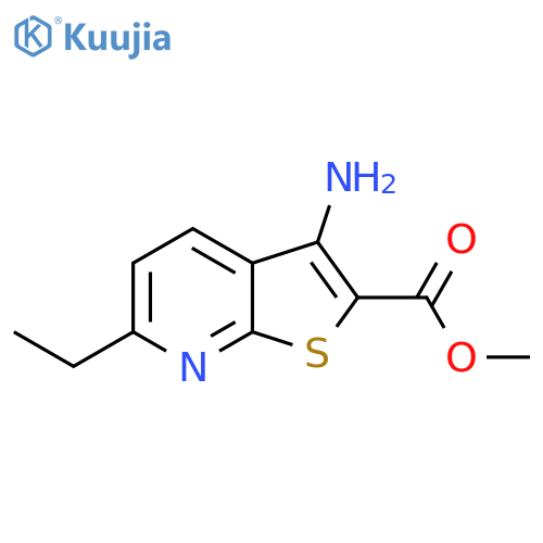 methyl 3-amino-6-ethylthieno2,3-bpyridine-2-carboxylate structure