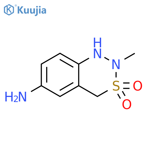 6-amino-2-methyl-2,4-dihydro-1H-3lambda6,1,2-benzothiadiazine-3,3-dione structure