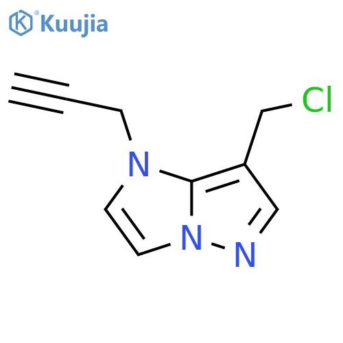 7-(chloromethyl)-1-(prop-2-yn-1-yl)-1H-imidazo[1,2-b]pyrazole structure