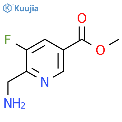6-\u200b(Aminomethyl)\u200b-\u200b5-\u200bfluoro-3-\u200bpyridinecarboxylic Acid Methyl Ester structure