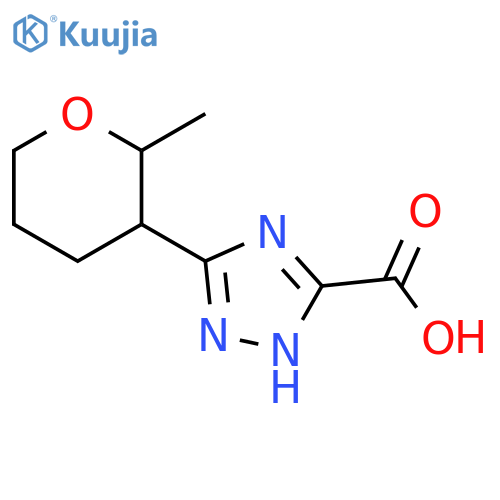 1H-1,2,4-Triazole-5-carboxylic acid, 3-(tetrahydro-2-methyl-2H-pyran-3-yl)- structure