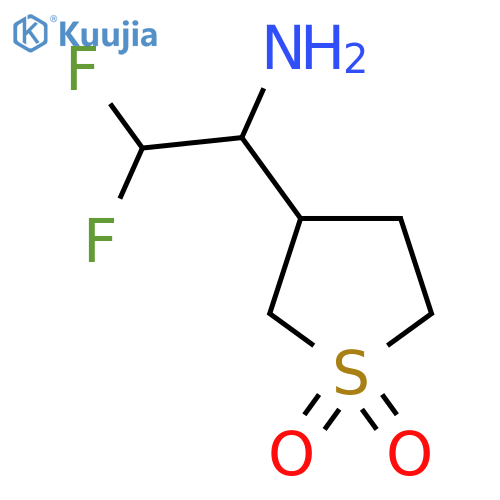 3-(1-amino-2,2-difluoroethyl)-1lambda6-thiolane-1,1-dione structure