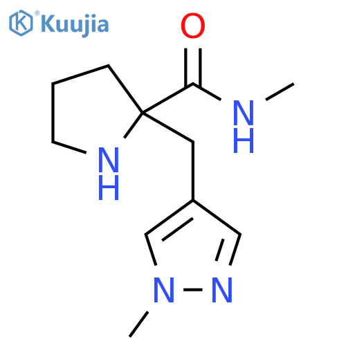 N-methyl-2-(1-methyl-1H-pyrazol-4-yl)methylpyrrolidine-2-carboxamide structure
