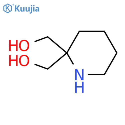 2-(hydroxymethyl)piperidin-2-ylmethanol structure
