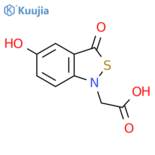 2,1-Benzisothiazole-1(3H)-acetic acid, 5-hydroxy-3-oxo- structure