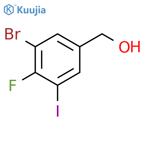 (3-Bromo-4-fluoro-5-iodophenyl)methanol structure