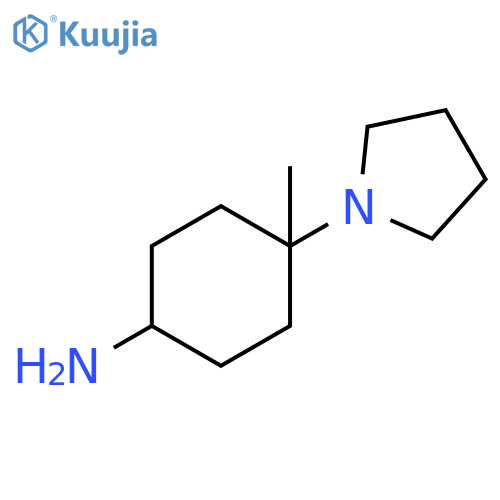 4-methyl-4-(pyrrolidin-1-yl)cyclohexan-1-amine structure