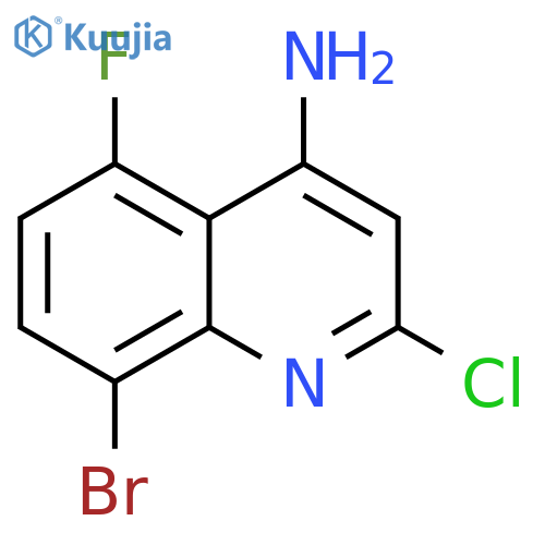 8-bromo-2-chloro-5-fluoroquinolin-4-amine structure