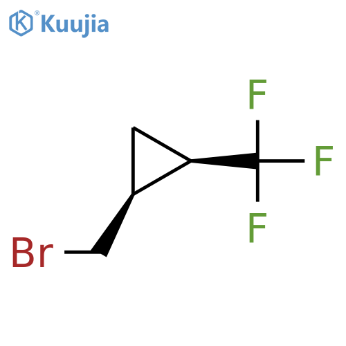 rac-(1R,2S)-1-(bromomethyl)-2-(trifluoromethyl)cyclopropane structure
