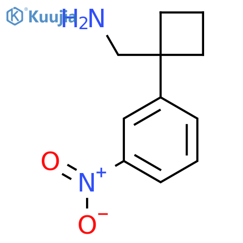 1-(3-nitrophenyl)cyclobutylmethanamine structure