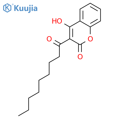 2H-1-Benzopyran-2-one, 4-hydroxy-3-(1-oxononyl)- structure