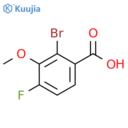 2-Bromo-4-fluoro-3-methoxybenzoic acid structure