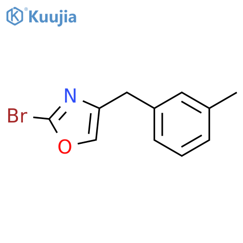 2-bromo-4-(3-methylphenyl)methyl-1,3-oxazole structure