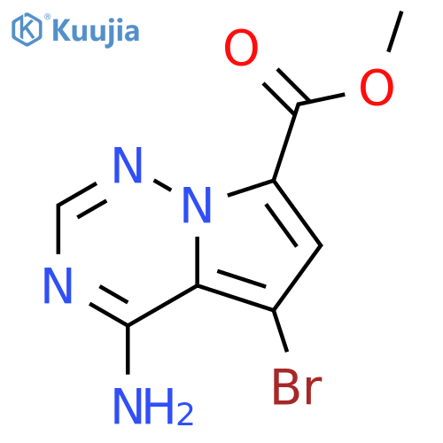 methyl 4-amino-5-bromopyrrolo[2,1-f][1,2,4]triazine-7-carboxylate structure