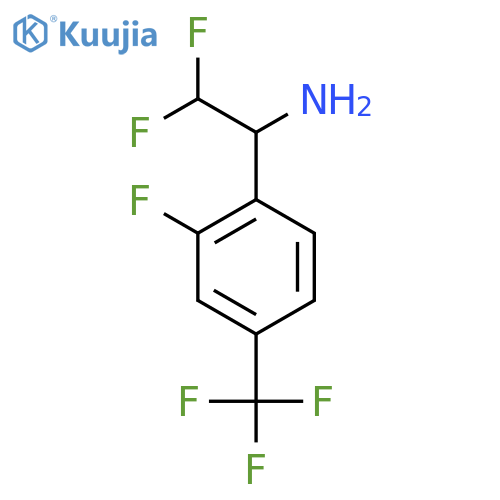 2,2-difluoro-1-2-fluoro-4-(trifluoromethyl)phenylethan-1-amine structure