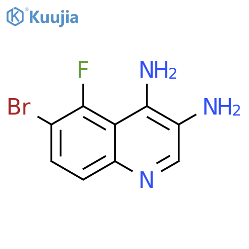 3,4-Quinolinediamine, 6-bromo-5-fluoro- structure