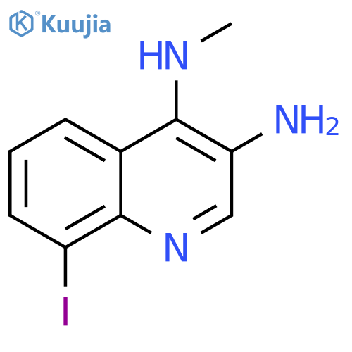 3,4-Quinolinediamine, 8-iodo-N4-methyl- structure