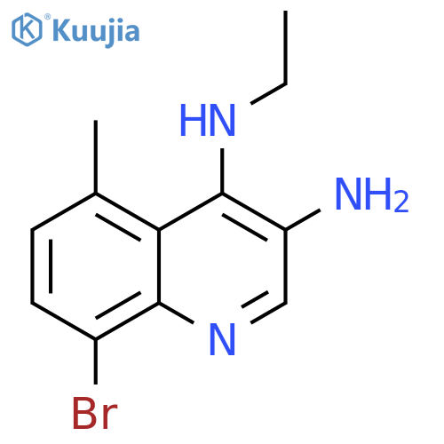 3,4-Quinolinediamine, 8-bromo-N4-ethyl-5-methyl- structure