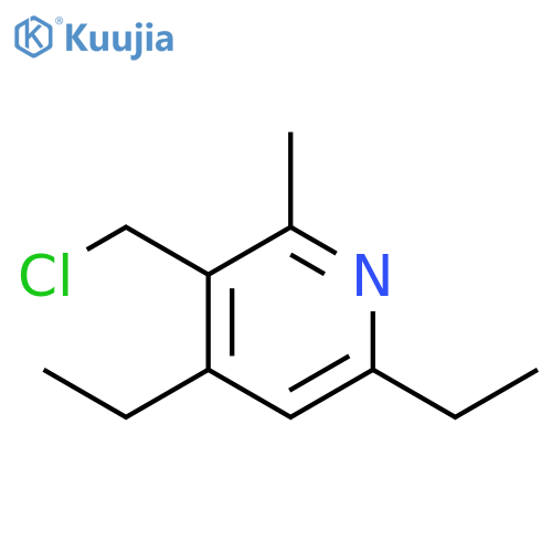 Pyridine, 3-(chloromethyl)-4,6-diethyl-2-methyl- structure