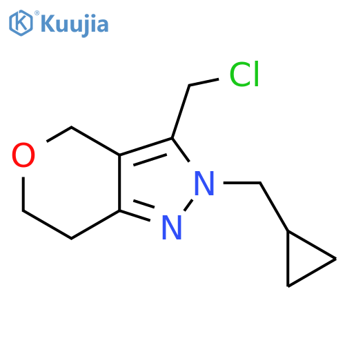 3-(Chloromethyl)-2-(cyclopropylmethyl)-2,4,6,7-tetrahydropyrano[4,3-c]pyrazole structure
