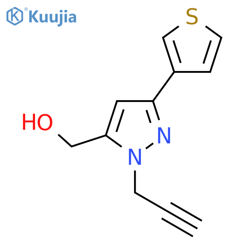 (1-(Prop-2-yn-1-yl)-3-(thiophen-3-yl)-1H-pyrazol-5-yl)methanol structure