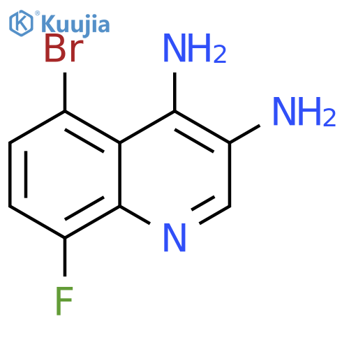 3,4-Quinolinediamine, 5-bromo-8-fluoro- structure