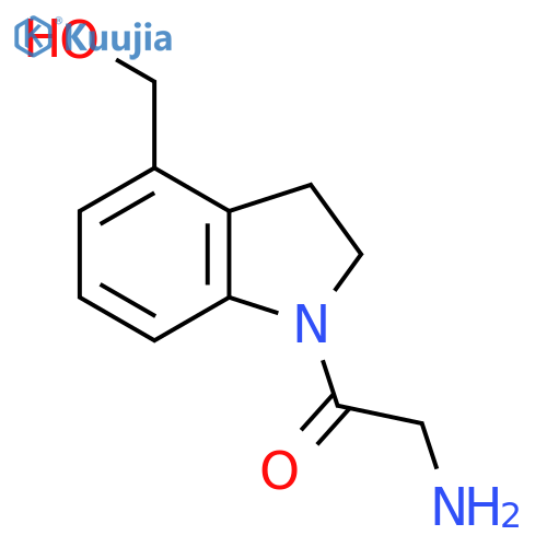 2-Amino-1-(4-(hydroxymethyl)indolin-1-yl)ethan-1-one structure