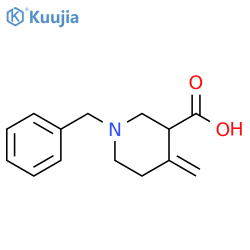 1-benzyl-4-methylidenepiperidine-3-carboxylic acid structure