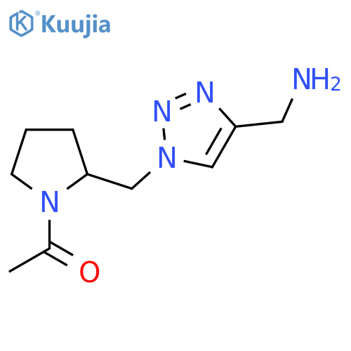 1-(2-((4-(Aminomethyl)-1H-1,2,3-triazol-1-yl)methyl)pyrrolidin-1-yl)ethan-1-one structure