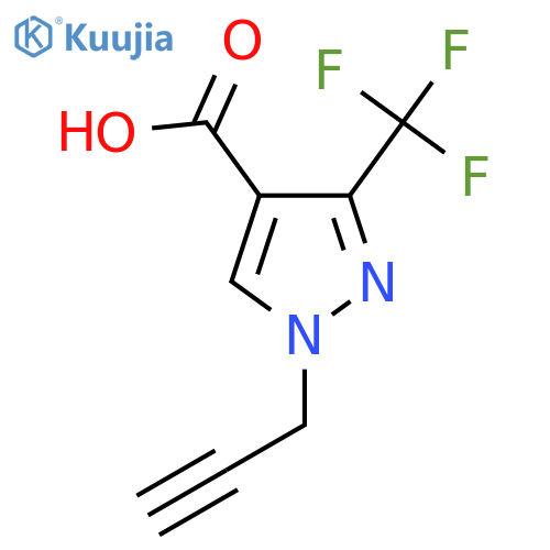 1-(Prop-2-yn-1-yl)-3-(trifluoromethyl)-1H-pyrazole-4-carboxylic acid structure