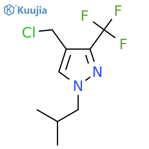 4-(chloromethyl)-1-isobutyl-3-(trifluoromethyl)-1H-pyrazole structure