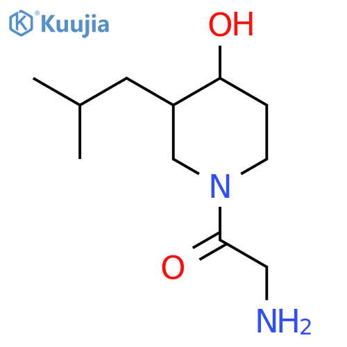2-Amino-1-(4-hydroxy-3-isobutylpiperidin-1-yl)ethan-1-one structure