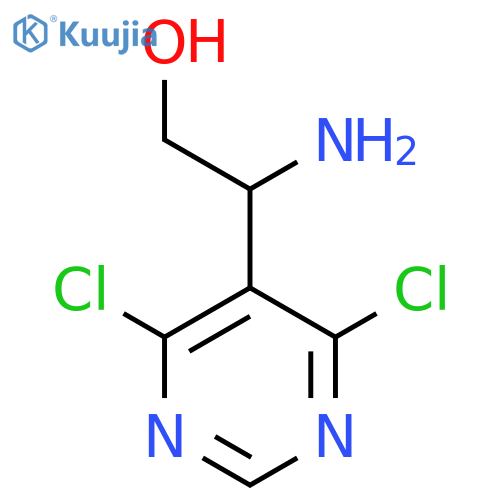 2-amino-2-(4,6-dichloropyrimidin-5-yl)ethan-1-ol structure