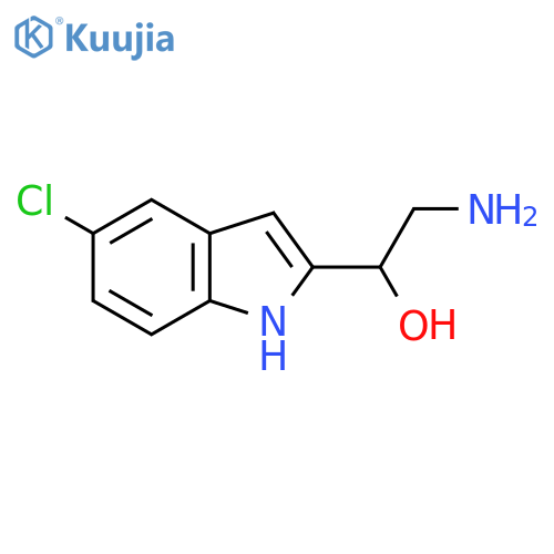 2-amino-1-(5-chloro-1H-indol-2-yl)ethan-1-ol structure