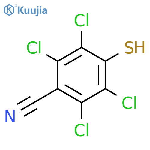 Benzonitrile,2,3,5,6-tetrachloro-4-mercapto- structure