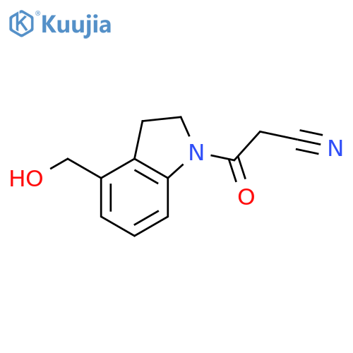 3-(4-(Hydroxymethyl)indolin-1-yl)-3-oxopropanenitrile structure
