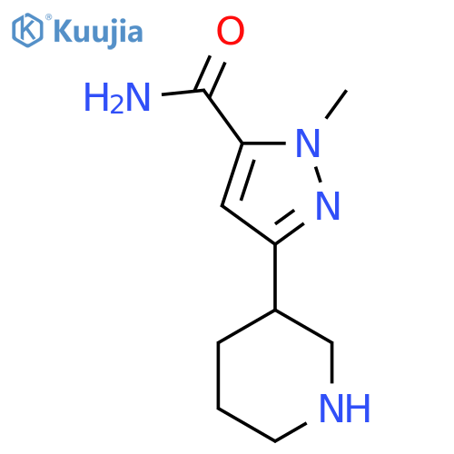 1-methyl-3-(piperidin-3-yl)-1H-pyrazole-5-carboxamide structure