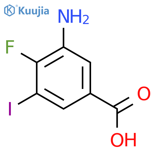 3-amino-4-fluoro-5-iodobenzoic acid structure