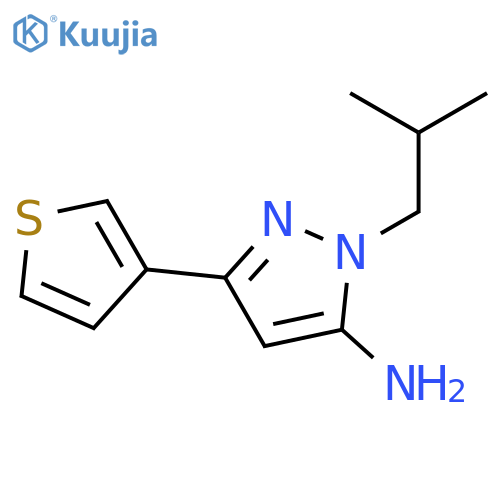 1-isobutyl-3-(thiophen-3-yl)-1H-pyrazol-5-amine structure