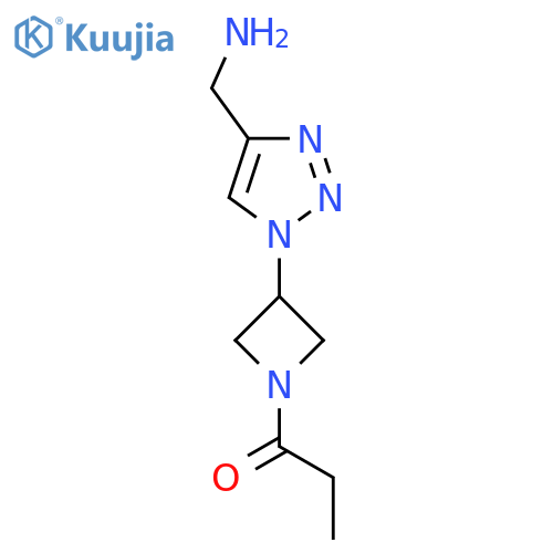 1-(3-(4-(Aminomethyl)-1H-1,2,3-triazol-1-yl)azetidin-1-yl)propan-1-one structure